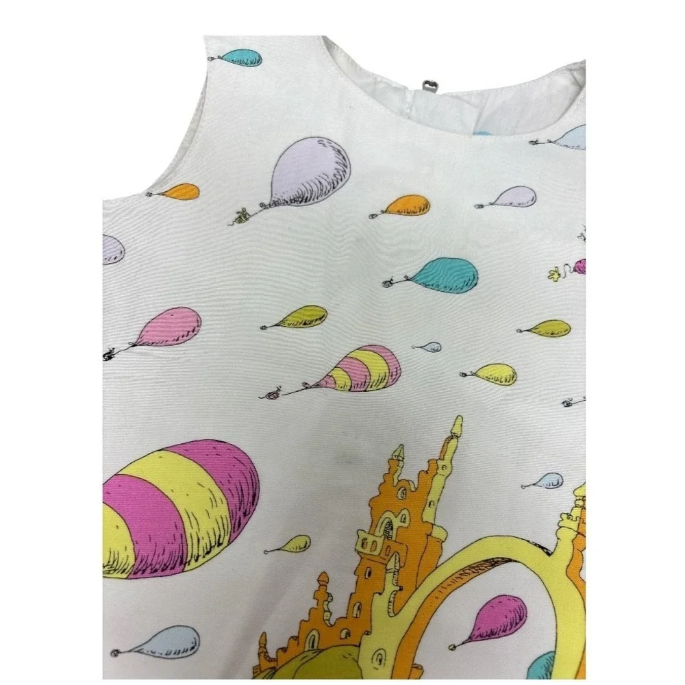 Dr. Seuss Oh The Places You'll Go! Girls Dress Size 2T Sleeveless A-Line Cotton